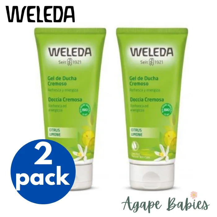 [2 Pack] Weleda Refresh Creamy Body Wash - Citrus 200ml