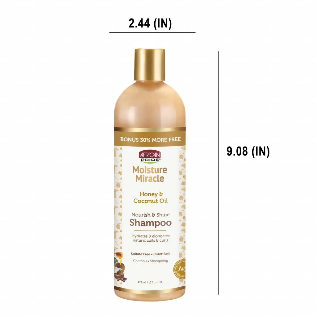 African Pride Moisture Miracle Honey & Coconut Oil Shampoo 16oz