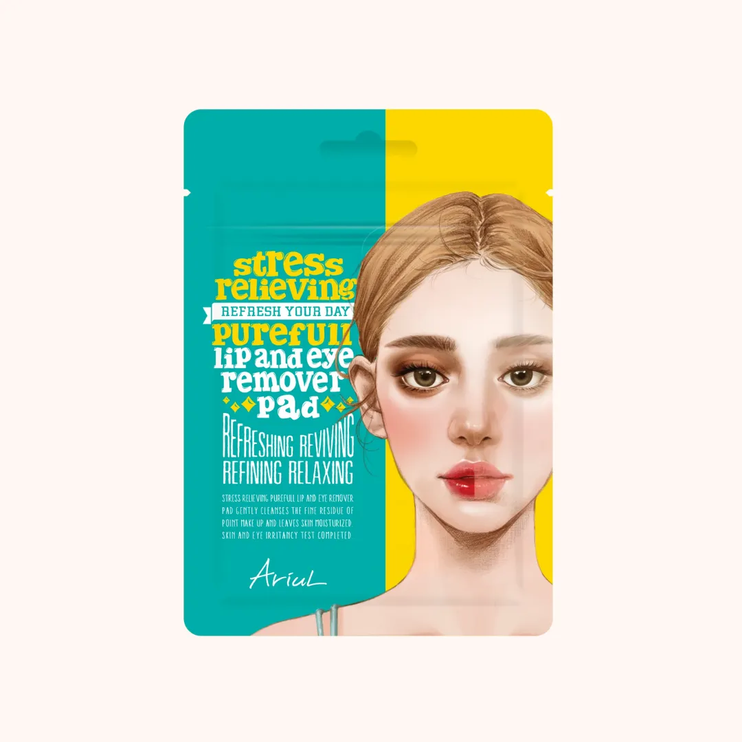 Ariul Stress Relieving Purefull Lip and Eye Remover Pad 10pcs