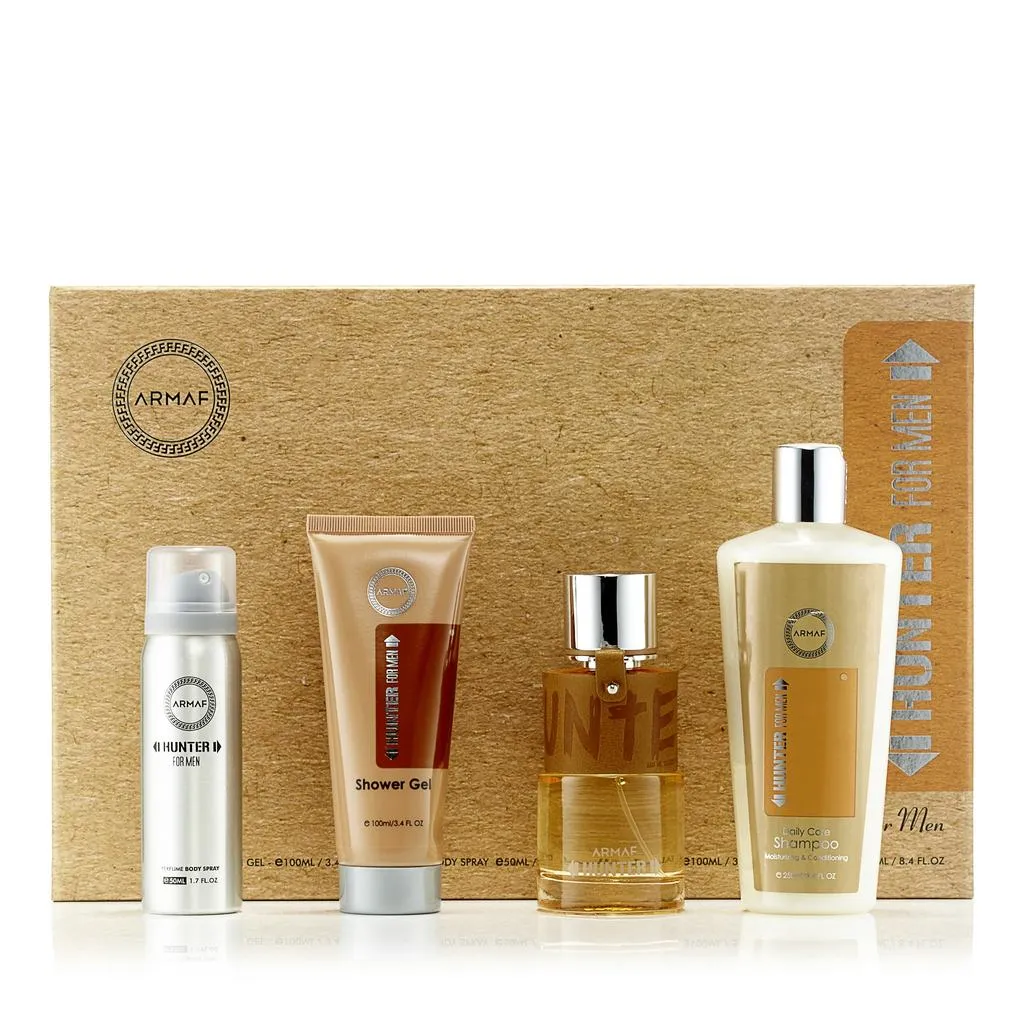Armaf Hunter 4PCS Gift Set - 100ML EDT Spray   100ML Shower Gel   50ML Perfume Body Spray   250ML Shampoo (Men)
