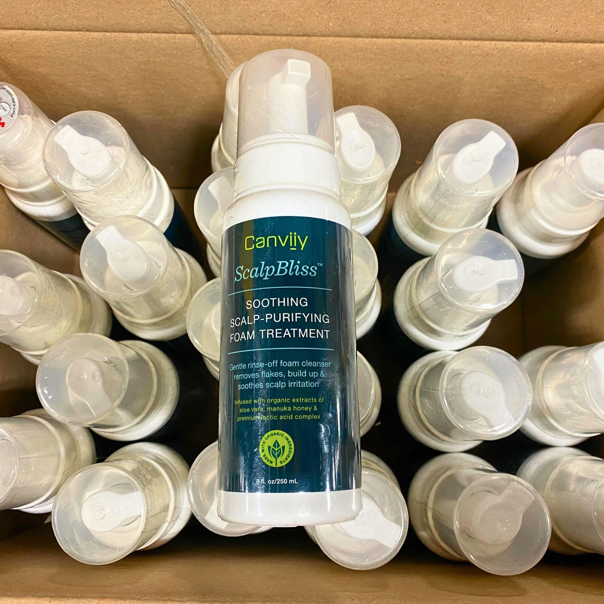 Canviiy ScalpBliss Soothing Scalp-Purifying Foam Treatment Gentle rinse-off 8OZ (23 Pcs Lot)