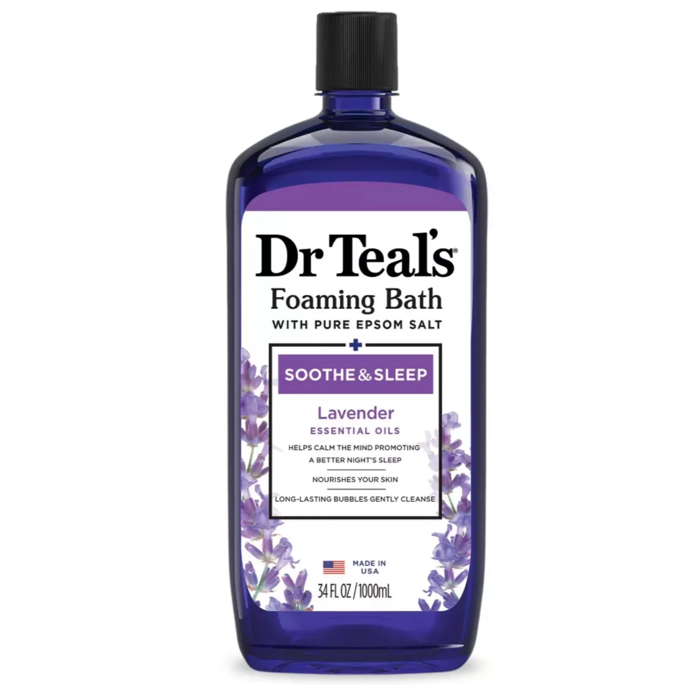 Dr Teal's Soothe & Sleep Lavender Foaming Bubble Bath, 34 fl oz