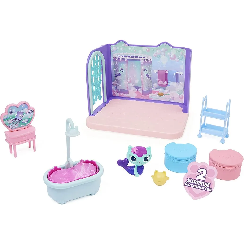 Dreamworks Gabby's Dollhouse Deluxe Room MeRCat's Primp & Pamper Bathroom