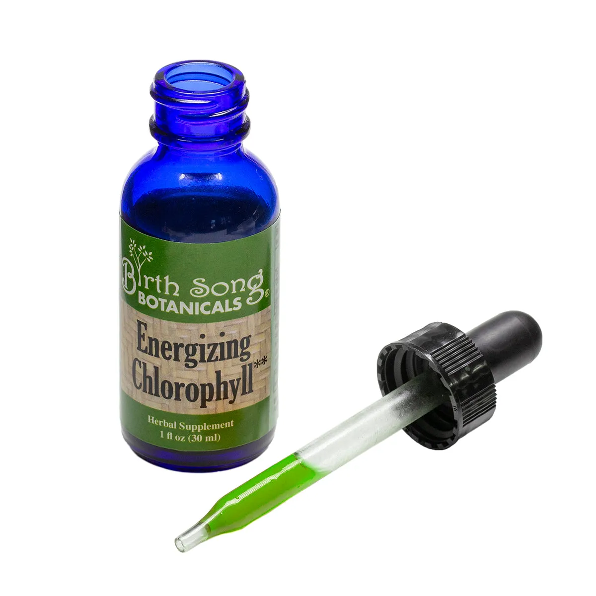 Energizing Chlorophyll Liquid Drops, Peppermint Flavored, Natural Energy, Skin Health, Immune Support* 1 oz.