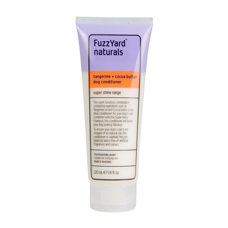 FuzzYard Tangerine and Cocoa Butter Super Shine Conditioner for Dogs 220ml