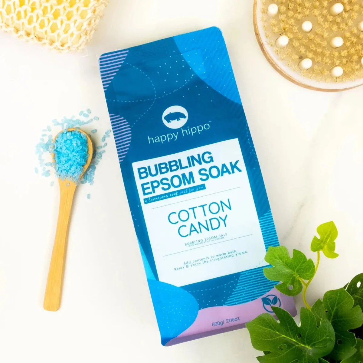 Happy Hippo Bubbling Epsom Soak - Cotton Candy