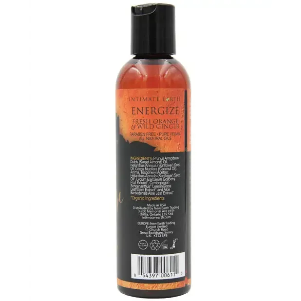 Intimate Earth Energize Massage Oil 120 ml/4 oz