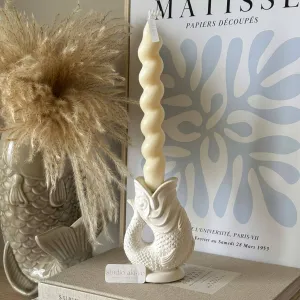 Koi Fish Taper Candle Holder | Minimalist Candlestick Holder