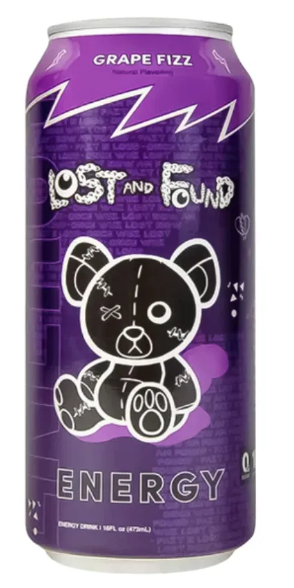 Lost and Found Grape Fizz Energy Drink 16oz