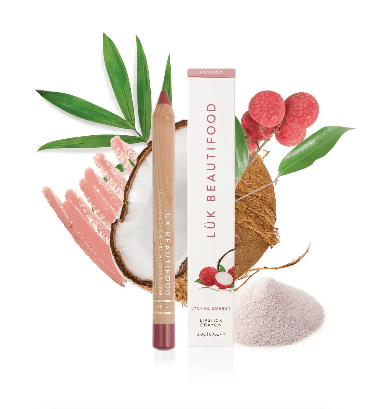 Natural Lipstick Crayon in Lychee Sorbet