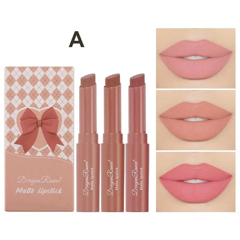Nude Matte Lip Crayon Set: Long-Lasting & Moisturizing Brilliance