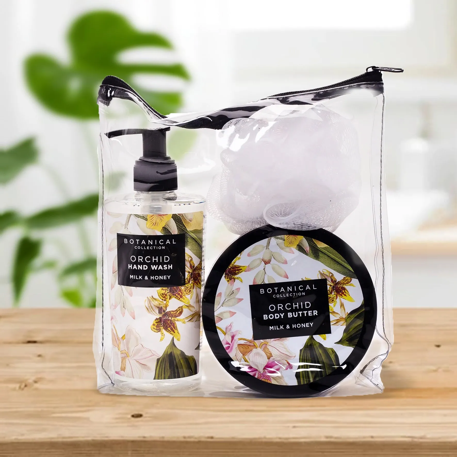 Orchid Hand Wash, Body Butter & Sponge Gift Bag