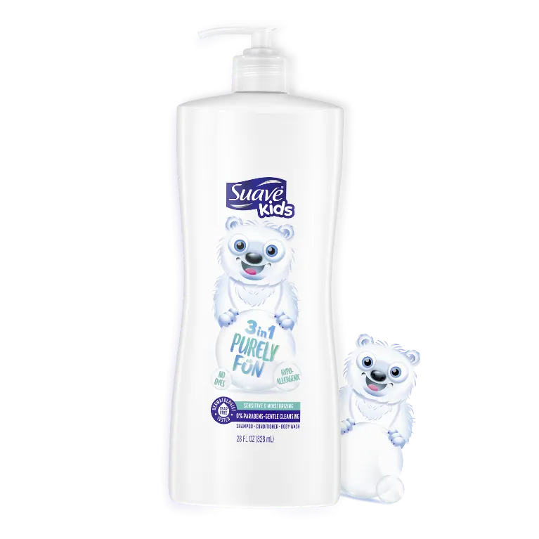 Purely Fun Moisturizing 3-in-1 Shampoo, Conditioner, Body Wash