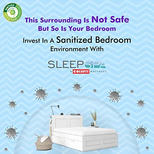 SLEEPSPA by COIRFIT Nature Rest Aloe Vera Fabric with HerbFRESH��Technology 6' Inch Double Size Memory Foam Mattress (72 x 48 x 6)